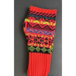 Red Alpaca Fingerless Gloves – Beautiful Peruvian Design